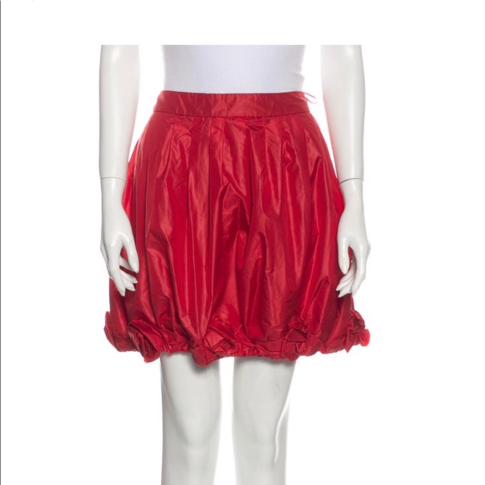 Beautiful 100% silk red mini skirt in great condition.